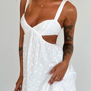 Princess Polly White Ruffled Sundress